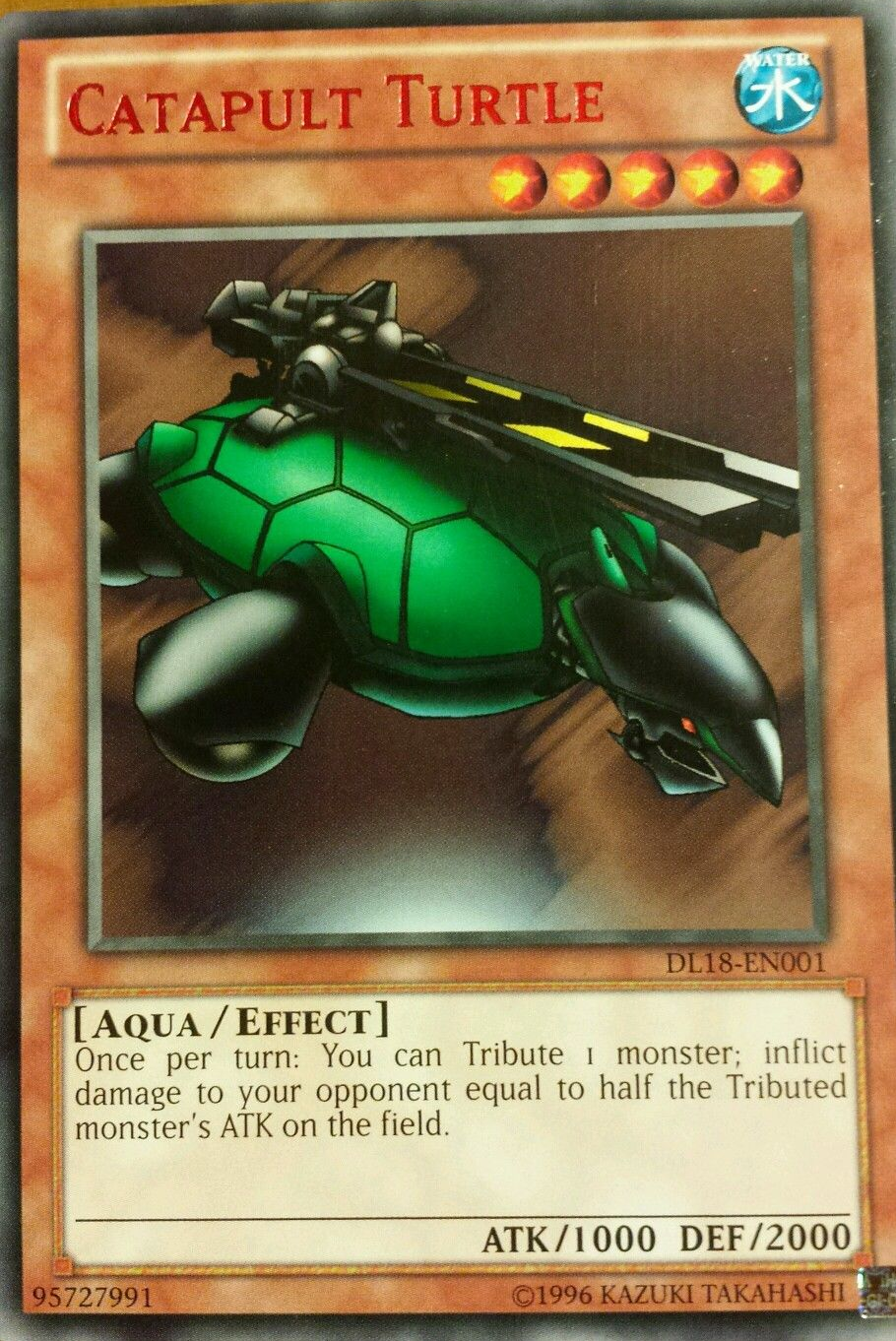 Catapult Turtle (Red) [DL18-EN001] Rare | Tables and Towers