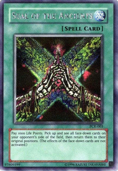 Seal of the Ancients (Power of Chaos: Kaiba the Revenge) [PCK-003] Secret Rare | Tables and Towers