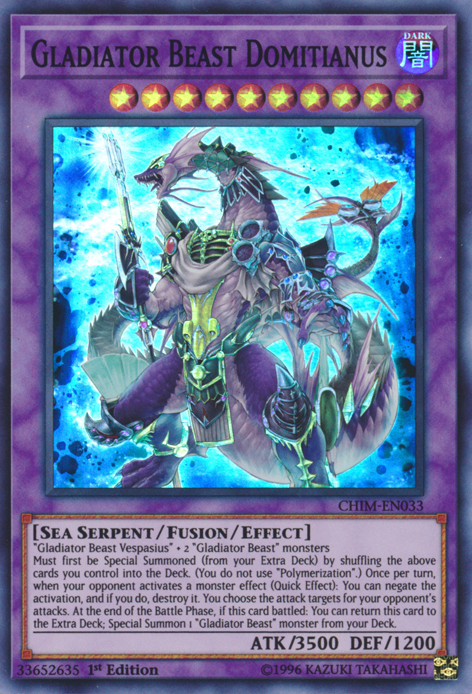 Gladiator Beast Domitianus [CHIM-EN033] Super Rare | Tables and Towers