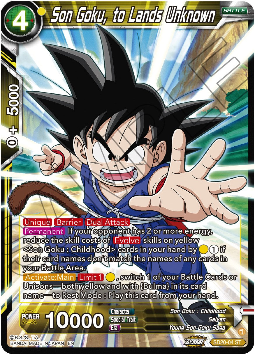 Son Goku, to Lands Unknown (SD20-04) [Dawn of the Z-Legends] | Tables and Towers