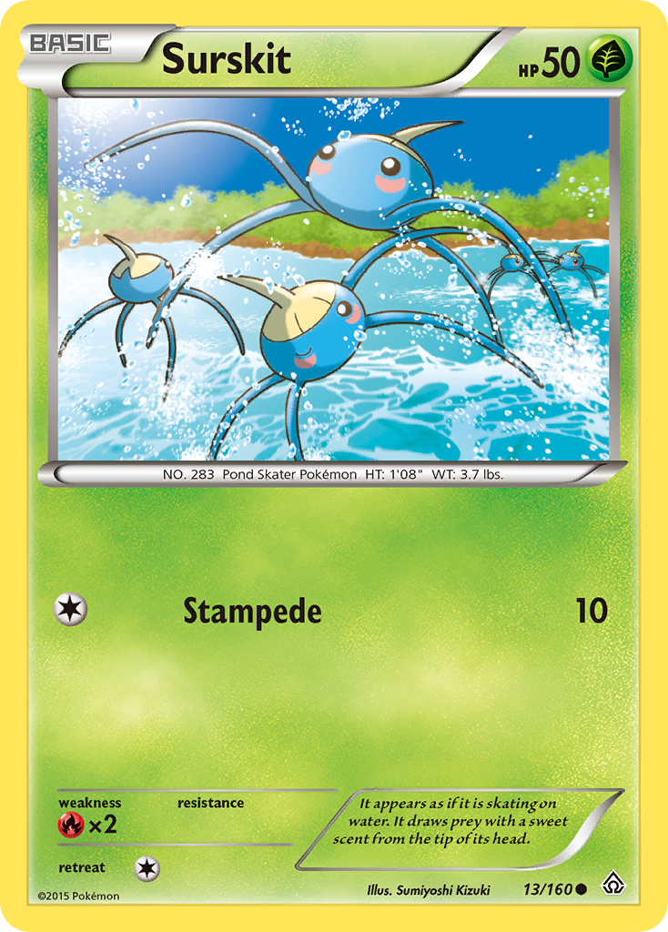 Surskit (13/160) [XY: Primal Clash] | Tables and Towers