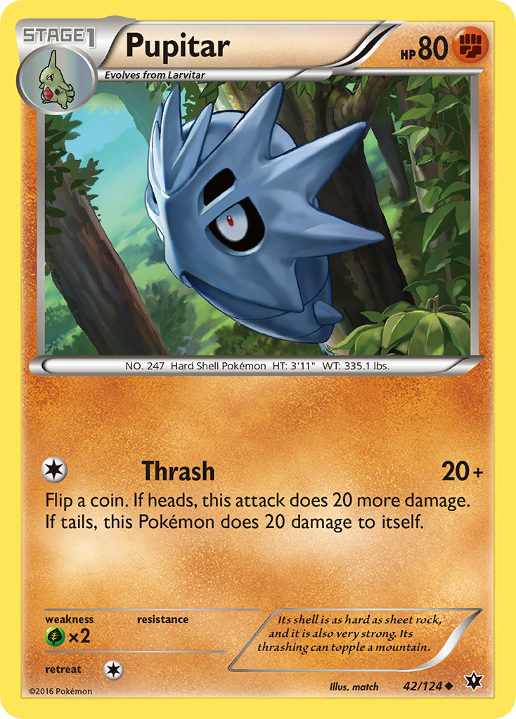 Pupitar (42/124) [XY: Fates Collide] | Tables and Towers