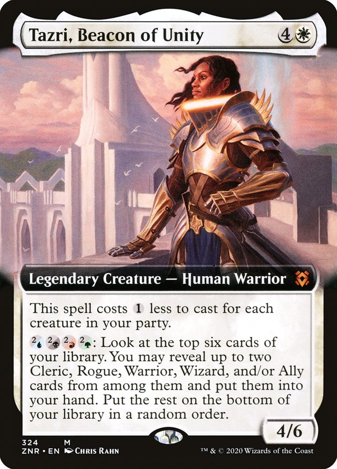 Tazri, Beacon of Unity (Extended Art) [Zendikar Rising] | Tables and Towers