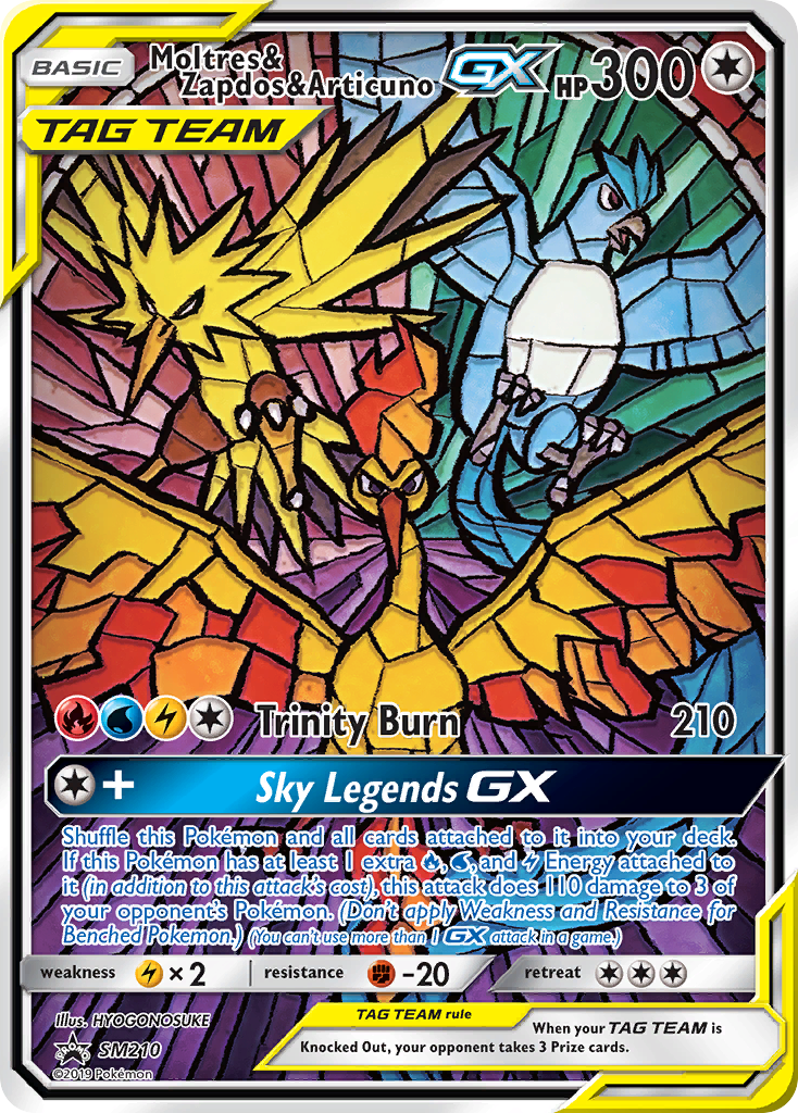 Moltres & Zapdos & Articuno GX (SM210) [Sun & Moon: Black Star Promos] | Tables and Towers