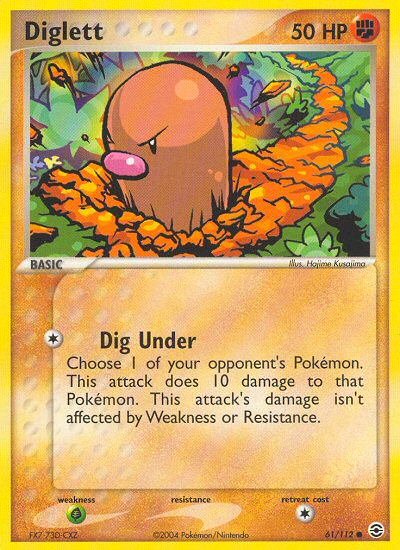 Diglett (61/112) [EX: FireRed & LeafGreen] | Tables and Towers