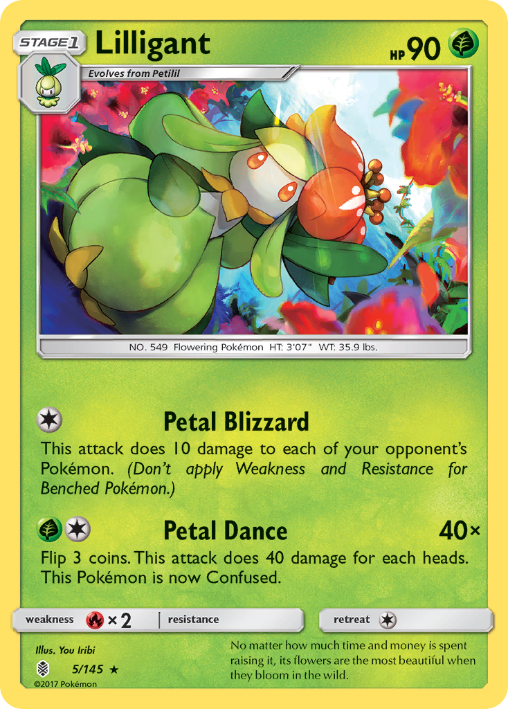 Lilligant (5/145) [Sun & Moon: Guardians Rising] | Tables and Towers