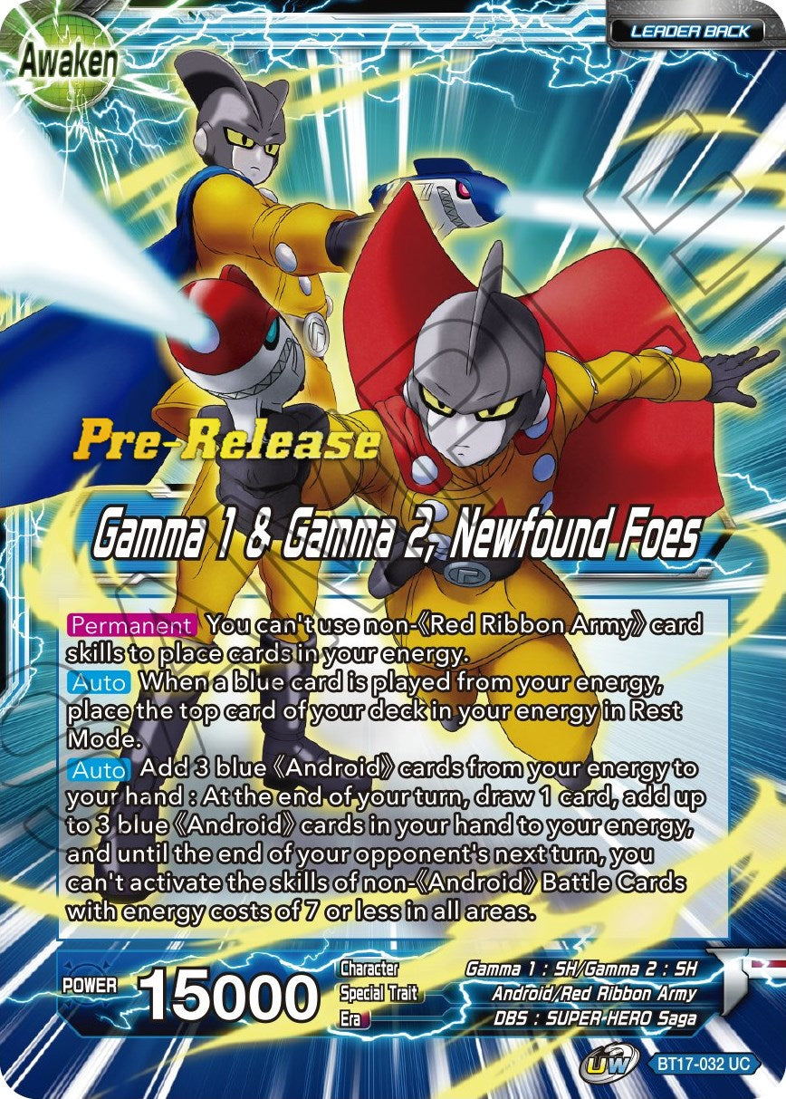 Gamma 1 & Gamma 2 // Gamma 1 & Gamma 2, Newfound Foes (BT17-032) [Ultimate Squad Prerelease Promos] | Tables and Towers