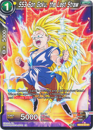 SS3 Son Goku, the Last Straw (Starter Deck - Parasitic Overlord) (SD10-02) [Malicious Machinations] | Tables and Towers