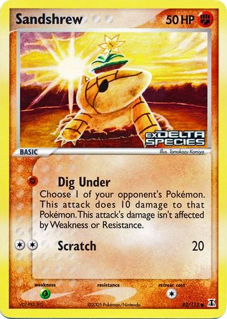 Sandshrew (82/113) (Stamped) [EX: Delta Species] | Tables and Towers