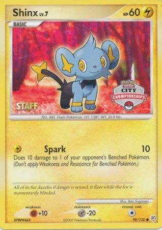 Shinx (98/130) (Staff City Championships Promo) [Nintendo: Black Star Promos] | Tables and Towers