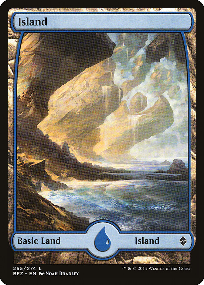 Island (255) (Full Art) [Battle for Zendikar] | Tables and Towers