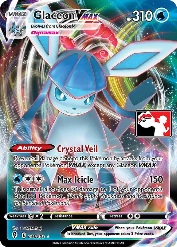 Glaceon VMAX (041/203) [Prize Pack Series One] | Tables and Towers