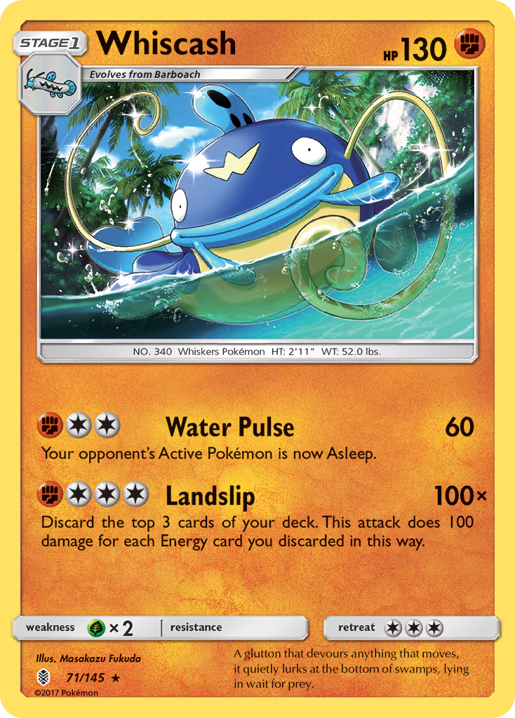 Whiscash (71/145) [Sun & Moon: Guardians Rising] | Tables and Towers