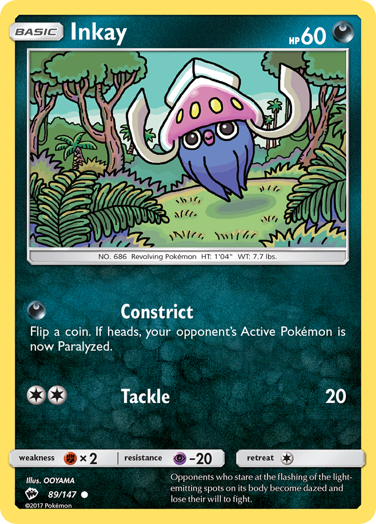 Inkay (89/147) [Sun & Moon: Burning Shadows] | Tables and Towers