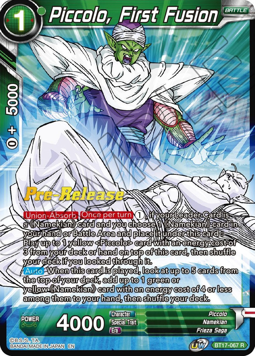 Piccolo, First Fusion (BT17-067) [Ultimate Squad Prerelease Promos] | Tables and Towers