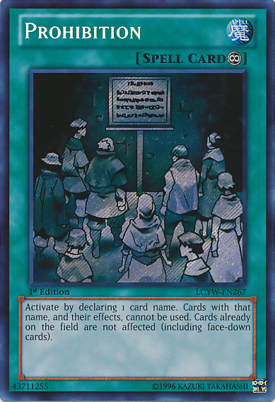 Prohibition [LCYW-EN267] Secret Rare | Tables and Towers