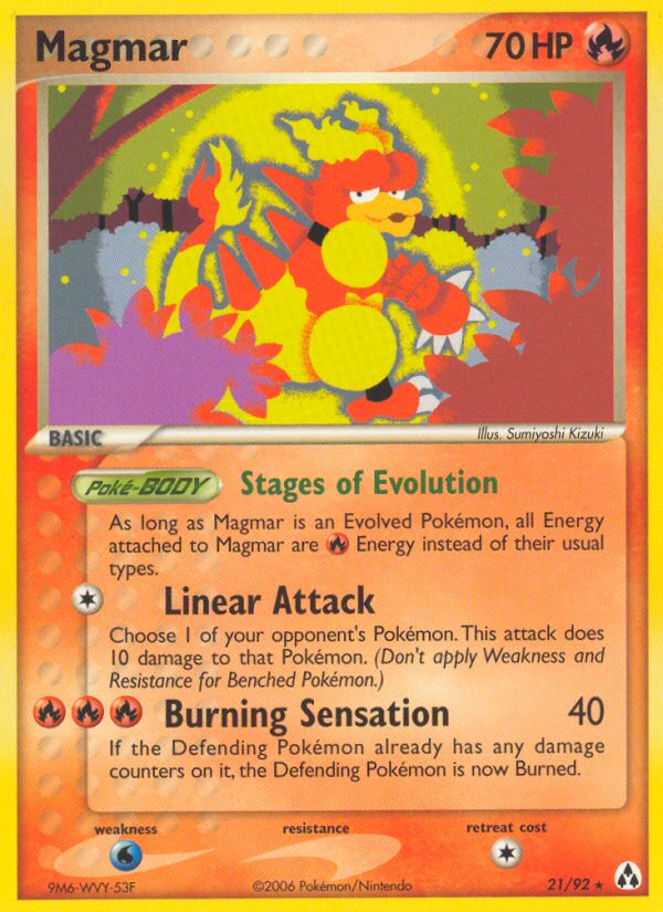 Magmar (21/92) [EX: Legend Maker] | Tables and Towers