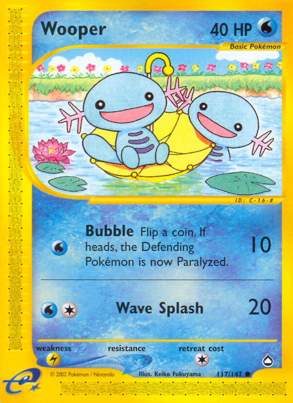 Wooper (117/147) [Aquapolis] | Tables and Towers