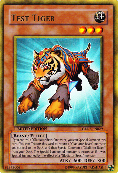 Test Tiger [GLD2-EN029] Ultra Rare | Tables and Towers