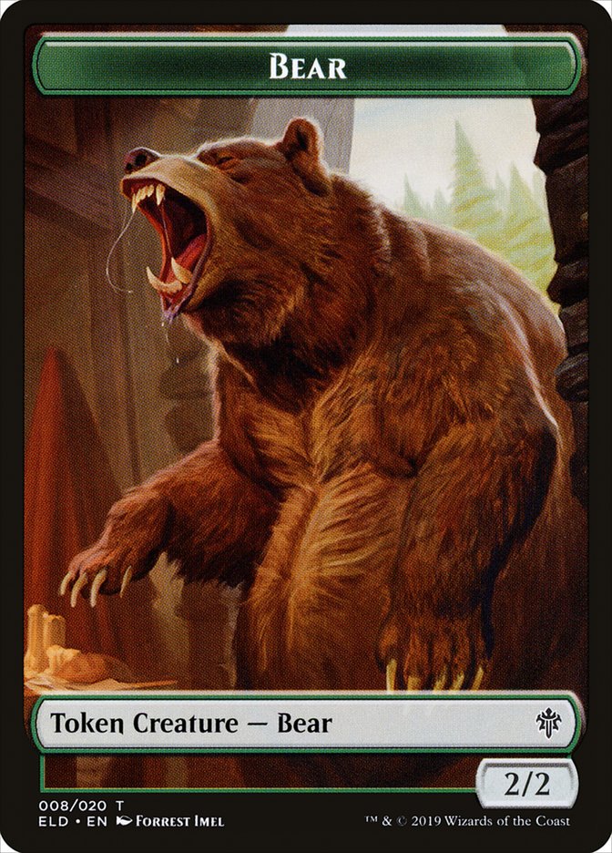 Bear Token [Throne of Eldraine Tokens] | Tables and Towers