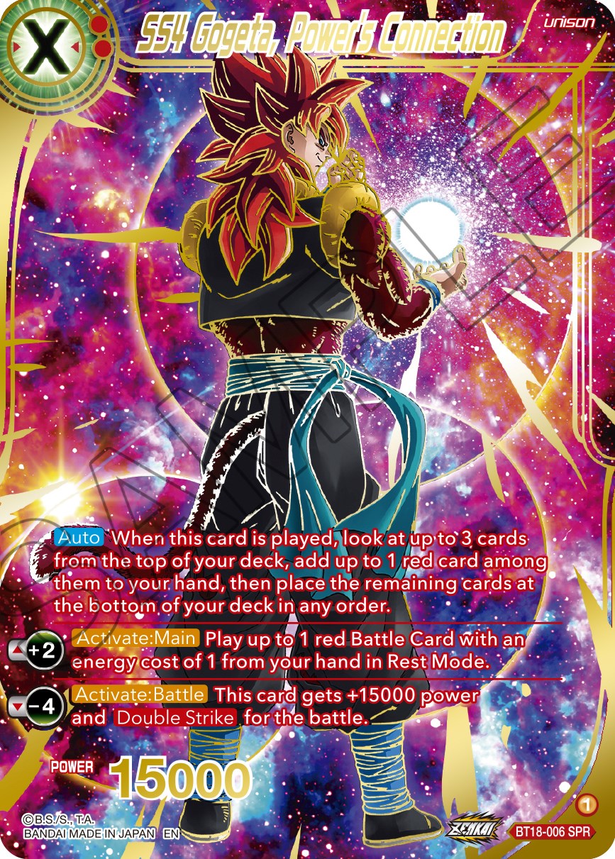 SS4 Gogeta, Power's Connection (SPR) (BT18-006) [Dawn of the Z-Legends] | Tables and Towers