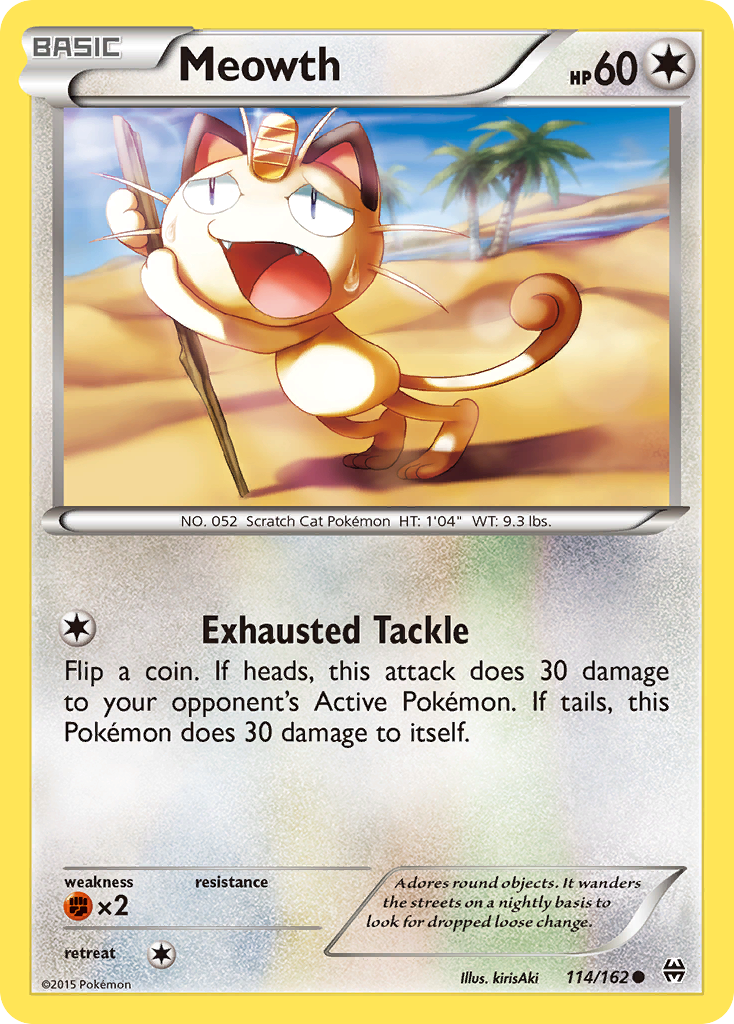 Meowth (114/162) [XY: BREAKthrough] | Tables and Towers