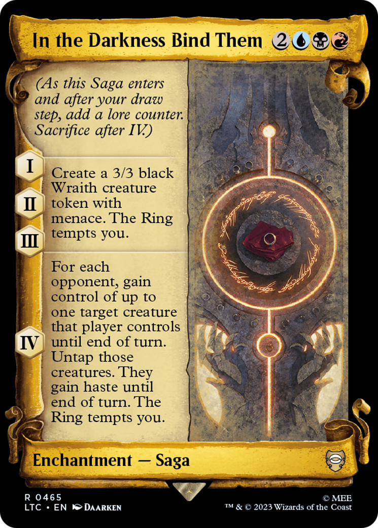 In the Darkness Bind Them [The Lord of the Rings: Tales of Middle-Earth Commander Showcase Scrolls] | Tables and Towers