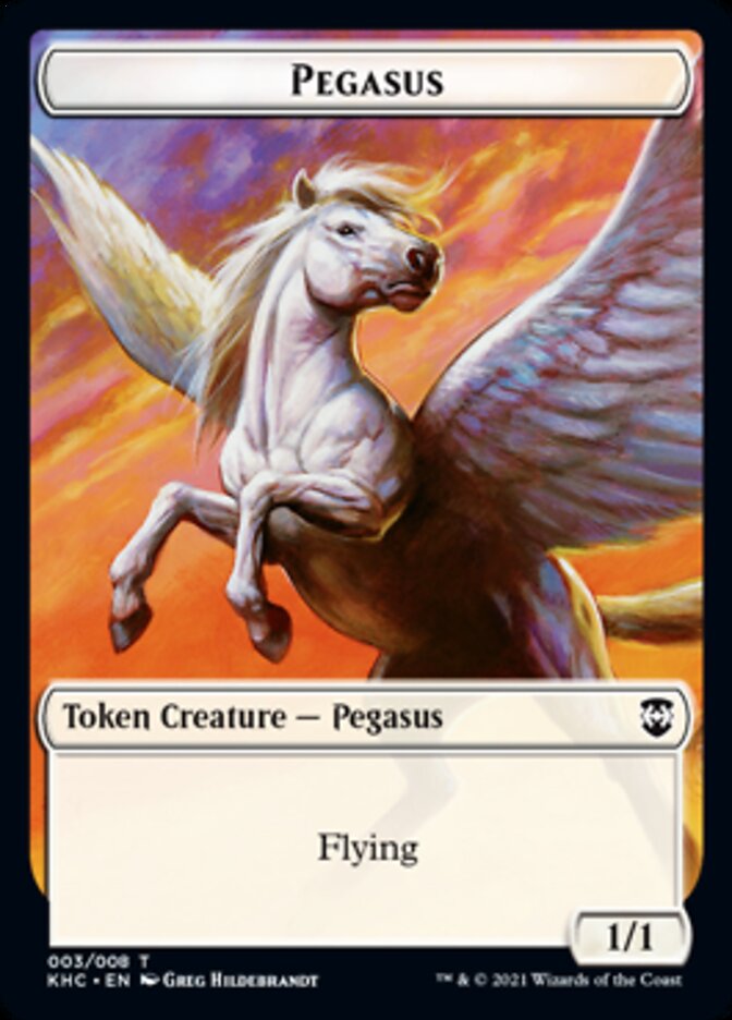 Pegasus Token [Kaldheim Commander Tokens] | Tables and Towers