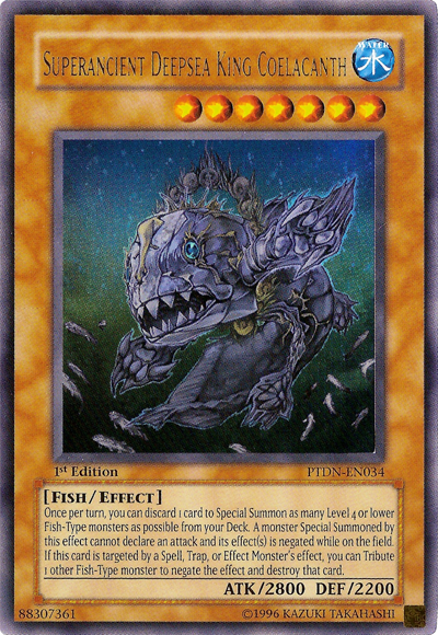 Superancient Deepsea King Coelacanth [PTDN-EN034] Ultra Rare | Tables and Towers