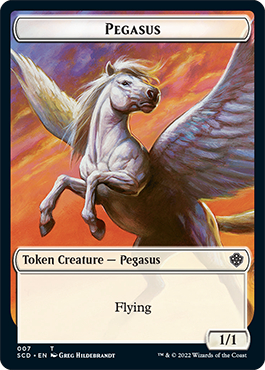 Pegasus // Thopter Double-Sided Token [Starter Commander Decks] | Tables and Towers