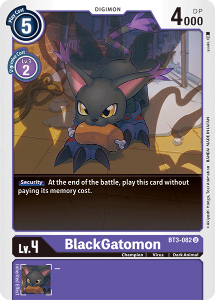 BlackGatomon [BT3-082] [Release Special Booster Ver.1.5] | Tables and Towers