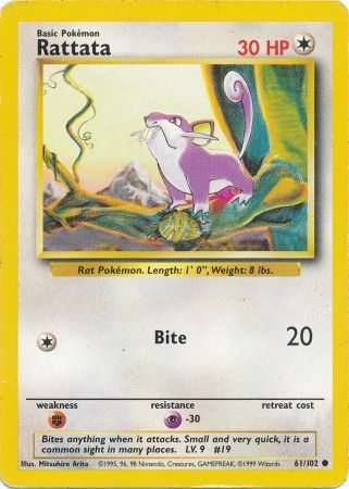 Rattata (61/102) [Base Set Unlimited] | Tables and Towers