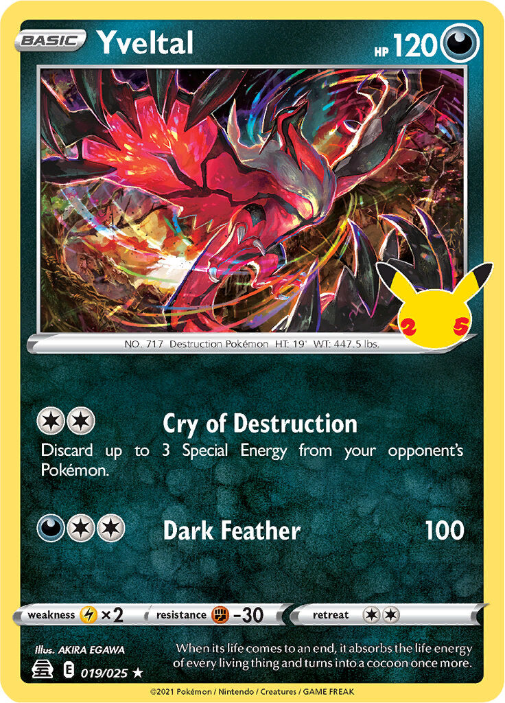 Yveltal (019/025) [Celebrations: 25th Anniversary] | Tables and Towers