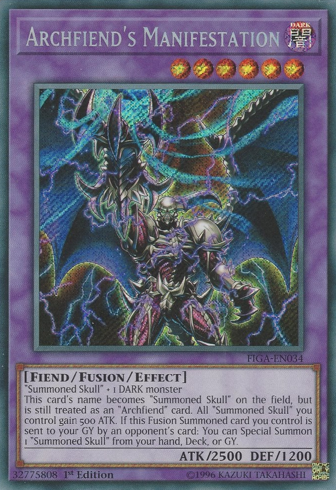 Archfiend's Manifestation [FIGA-EN034] Secret Rare | Tables and Towers