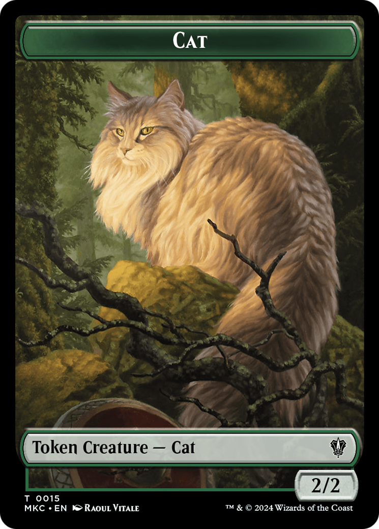 Drake // Cat Double-Sided Token [Murders at Karlov Manor Commander Tokens] | Tables and Towers