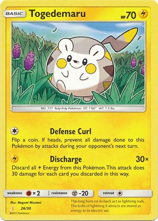 Togedemaru (26/30) [Sun & Moon: Trainer Kit - Alolan Raichu] | Tables and Towers