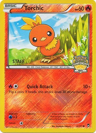 Torchic (12/111) (City Championship Promo Staff) [XY: Furious Fists] | Tables and Towers