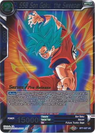 SSB Son Goku, the Sweeper (BT7-027_PR) [Assault of the Saiyans Prerelease Promos] | Tables and Towers