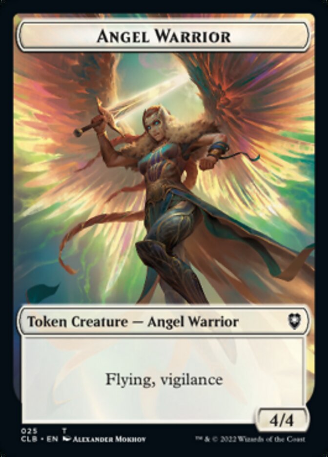 Kor Warrior // Angel Warrior Double-Sided Token [Commander Legends: Battle for Baldur's Gate Tokens] | Tables and Towers