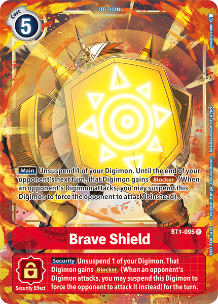 Brave Shield [BT1-095] (Dash Pack) [Release Special Booster Ver.1.5 Promos] | Tables and Towers