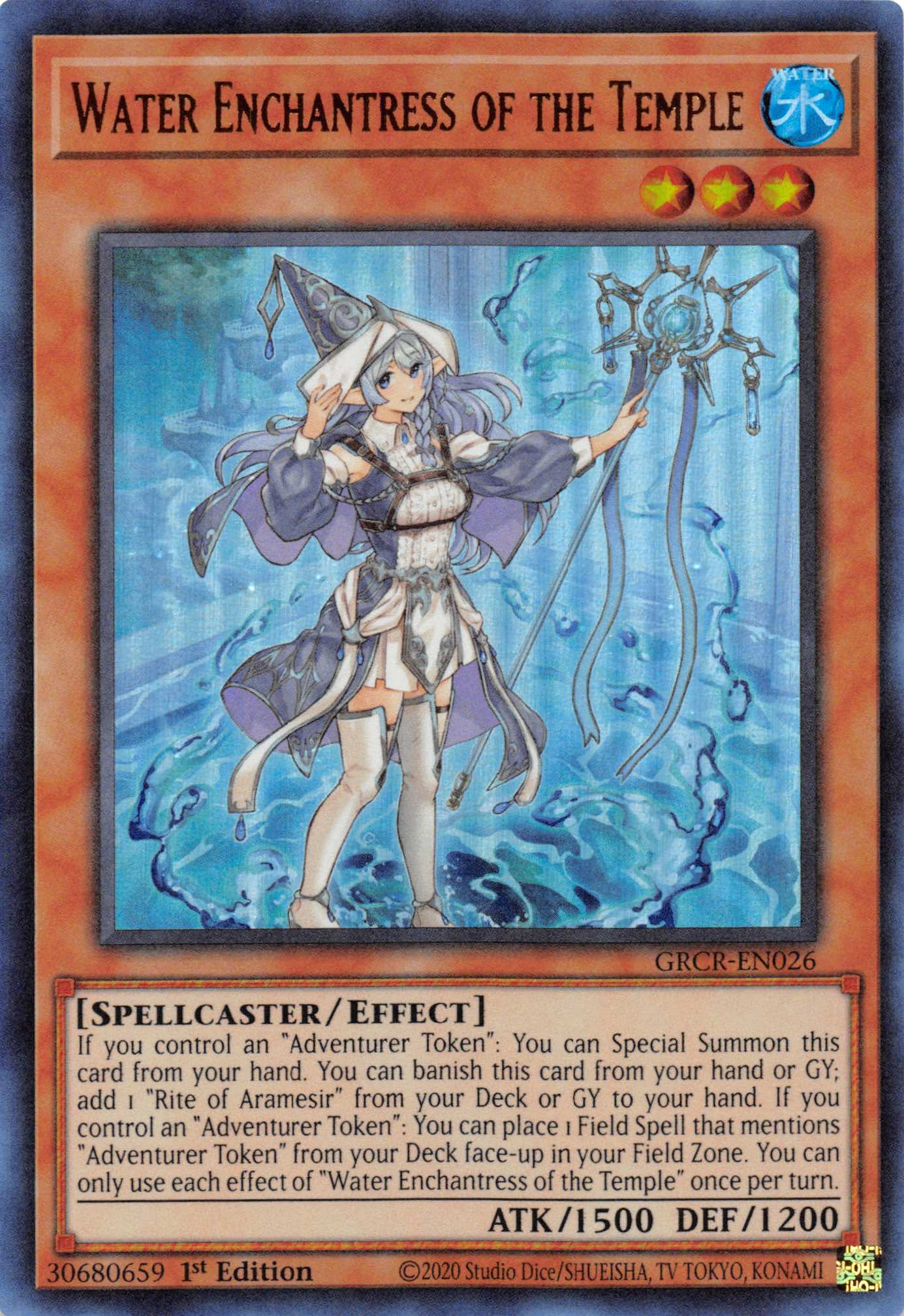 Water Enchantress of the Temple [GRCR-EN026] Ultra Rare | Tables and Towers