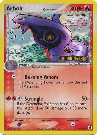 Arbok (13/101) (Delta Species) (Stamped) [EX: Dragon Frontiers] | Tables and Towers