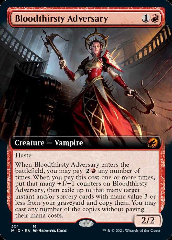 Bloodthirsty Adversary (Extended Art) [Innistrad: Midnight Hunt] | Tables and Towers