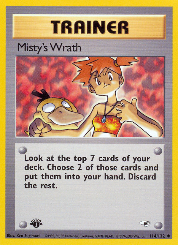 Misty's Wrath (114/132) [Gym Heroes 1st Edition] | Tables and Towers