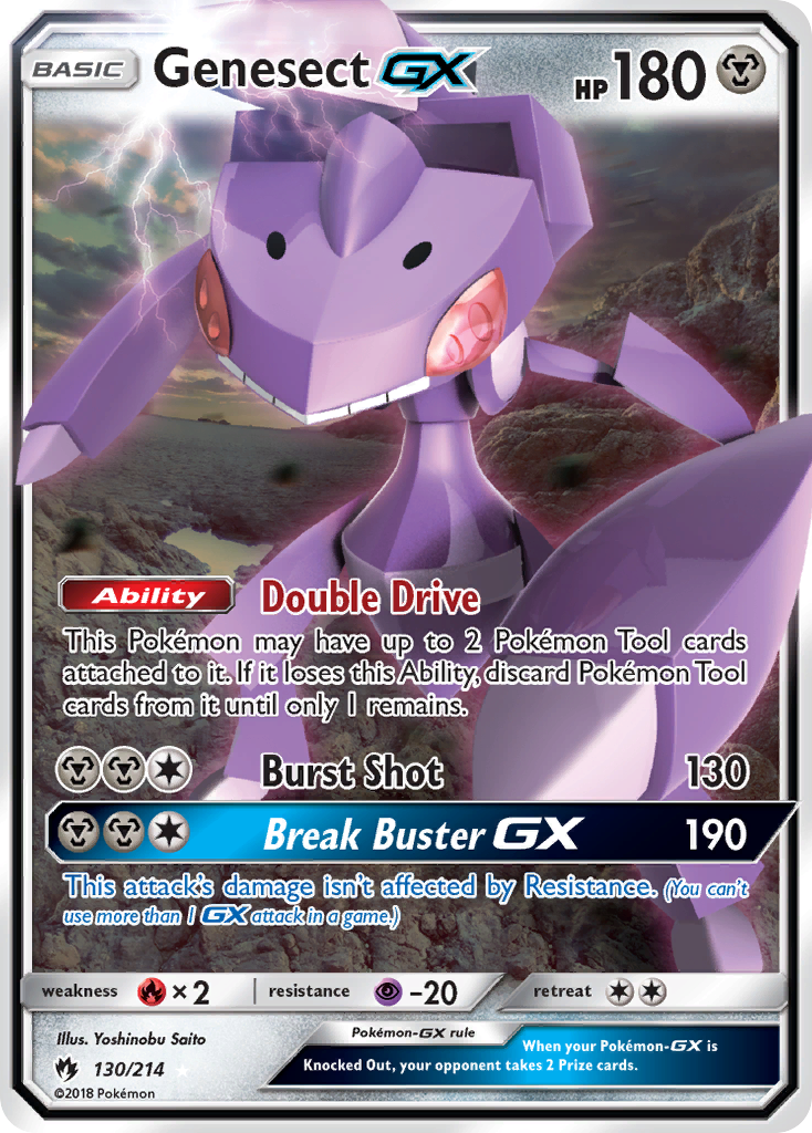 Genesect GX (130/214) [Sun & Moon: Lost Thunder] | Tables and Towers