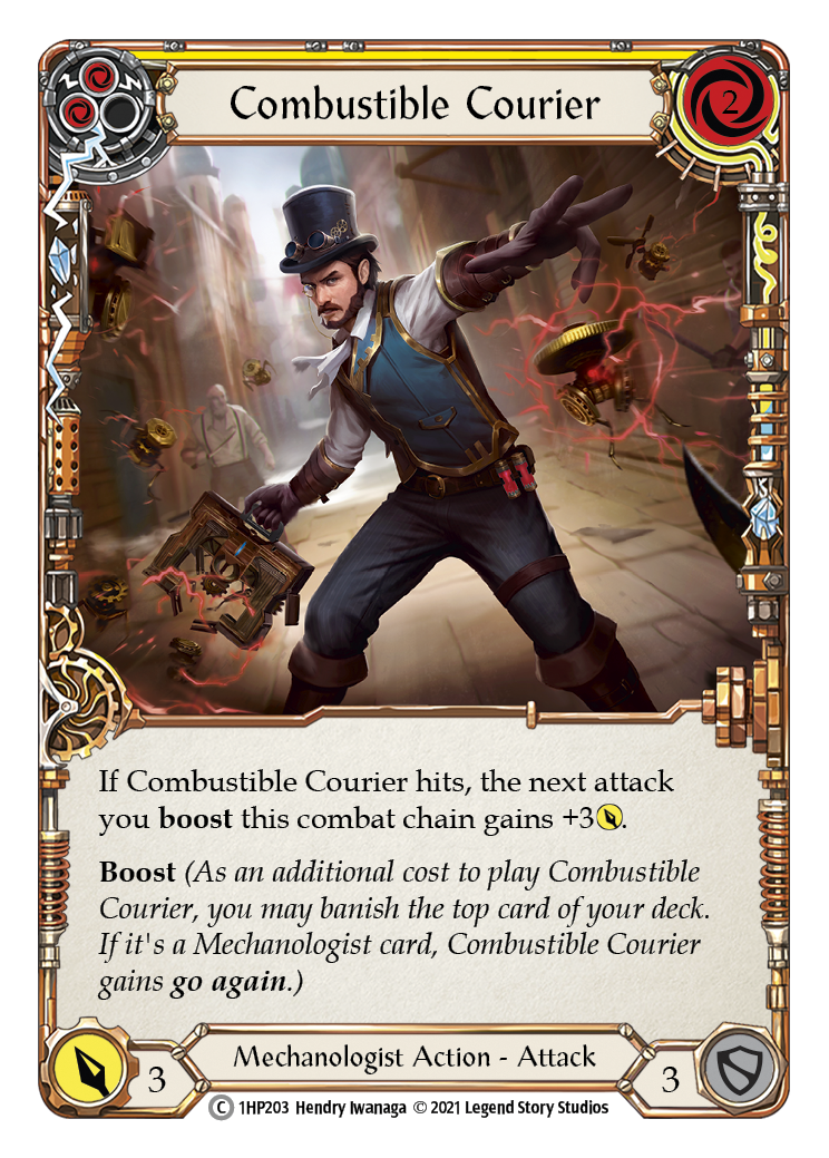 Combustible Courier (Yellow) [1HP203] (History Pack 1) | Tables and Towers