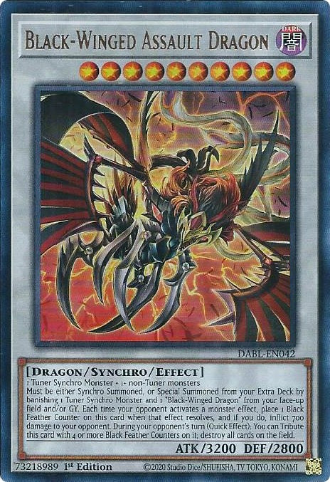 Black-Winged Assault Dragon [DABL-EN042] Ultra Rare | Tables and Towers