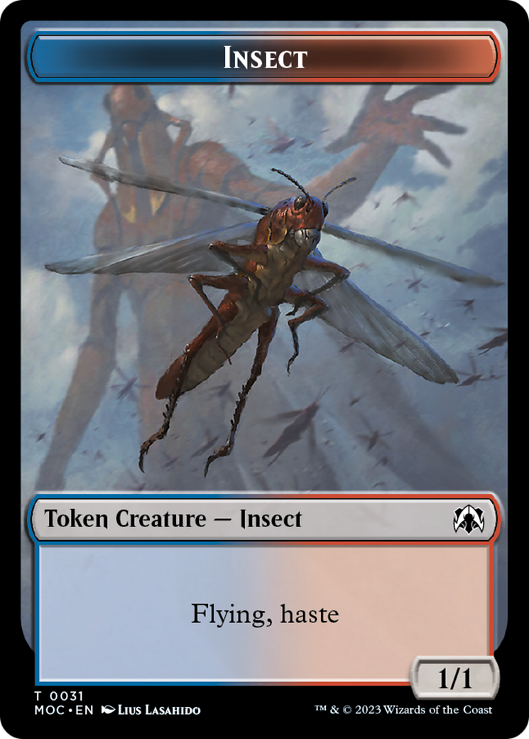 Soldier // Insect Double-Sided Token [March of the Machine Commander Tokens] | Tables and Towers