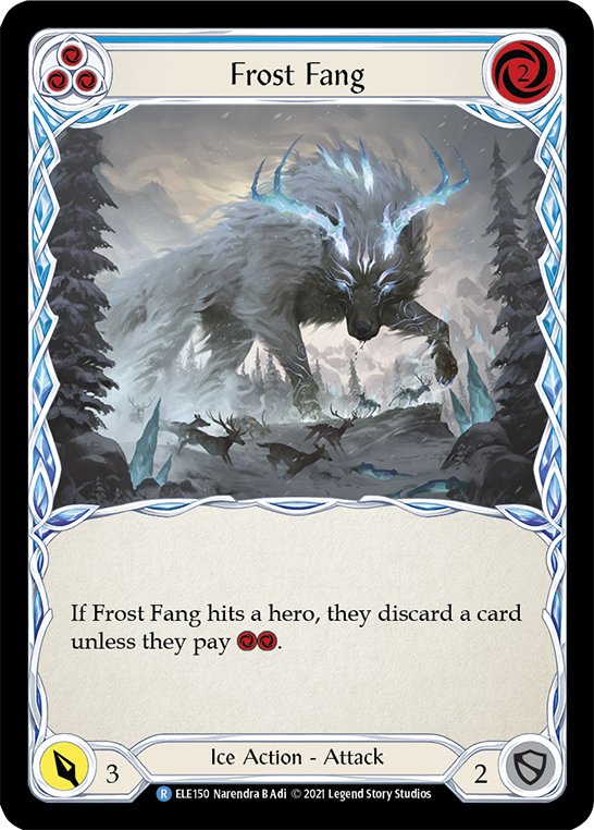 Frost Fang (Blue) [ELE150] (Tales of Aria)  1st Edition Rainbow Foil | Tables and Towers