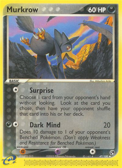 Murkrow (47/100) [EX: Sandstorm] | Tables and Towers